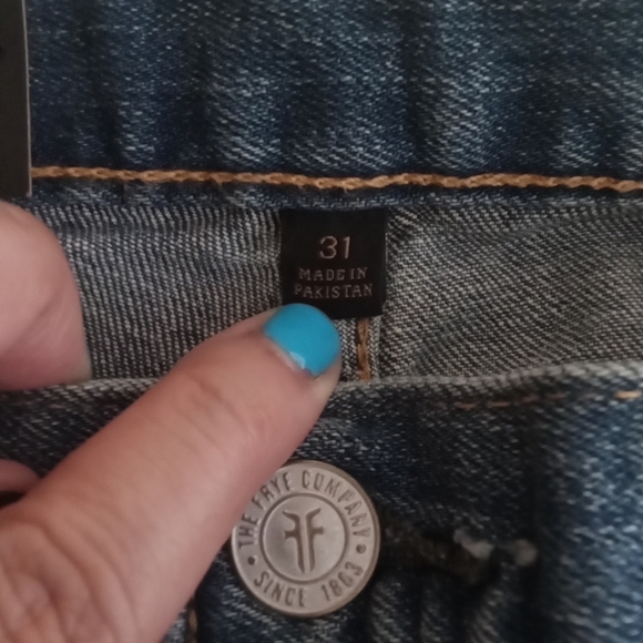 Frye Sienna Cropped skinny raw Hem mid rise women's size 31 - Picture 5 of 7